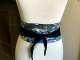 Reversible Obi Belt in Monet Watercolors Cotton