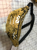 Mudcloth Hip Bag in Tan Print