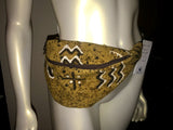 Mudcloth Hip Bag in Tan Print