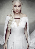 Daenerys Khaleesi White Gown Costume Game of Thrones Cosplay