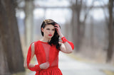 Couture Red Cocktail Dress