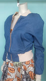 African Wax Block Cotton Reversible Unisex Bomber Jacket made from GTP Ankara fabric from Ghana