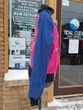 African Pink Kente Cloth Reversible Unisex Bomber Jacket