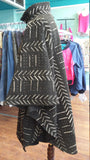 Long African Mudcloth Cape
