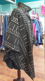 Long African Mudcloth Cape