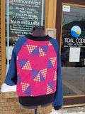 African Pink Kente Cloth Reversible Unisex Bomber Jacket