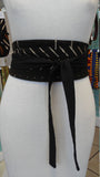 Reversible Mudcloth and Denim Obi Belt