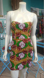 Ankara Bombshell Mini Dress in Beautiful African Wax Block Cotton from Ghana