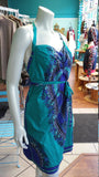 Halter Wrap Dress in African Wax Block Cotton