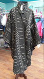 Long African Mudcloth Cape