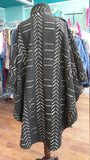 Long African Mudcloth Cape