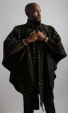 Long African Mudcloth Cape