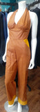 Fitted Halter Jumpsuit, in African Wax Block Cotton