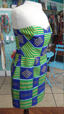 Ankara Bombshell Mini Dress in Beautiful African Cotton