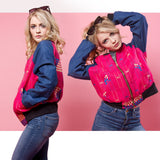 African Pink Kente Cloth Reversible Unisex Bomber Jacket