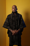 Long African Mudcloth Cape