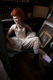 Edwardian Corset in Cream and Rose Floral Print