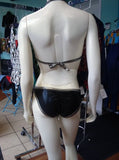 Liquid Black and Silver Monokini