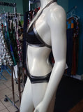 Liquid Black and Silver Monokini