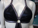 Liquid Black and Silver Monokini