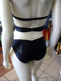 Sequin and Liquid Black Wrap Bikini