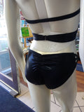 Sequin and Liquid Black Wrap Bikini
