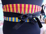Reversible African Kente Cloth Obi Belt