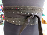 Reversible Mudcloth and Denim Obi Belt