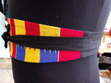 Reversible African Kente Cloth Obi Belt
