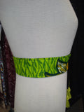 Reversible Tassel Belt in  African Wax Block Cotton