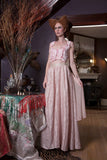 Textured Baby Pink Full Skirt