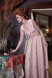 Textured Baby Pink Full Skirt