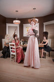 Textured Baby Pink Full Skirt