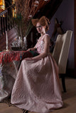 Textured Baby Pink Full Skirt