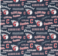 MLB Cleveland Guardians Neckties in bow tie, skinny tie, and standard tie styles, kids or adult sizes