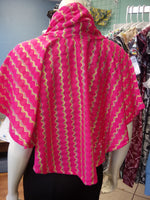 Pink Sweater Poncho