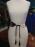 Reversible Mudcloth and Linen Tassel Belt