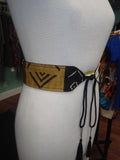 Reversible Mudcloth and Linen Tassel Belt