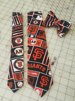 San Francisco Giants MLB Neckties in bow tie, skinny tie, and standard tie styles, kids or adult sizes