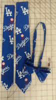 LA Dodgers MLB Neckties in bow tie, skinny tie, and standard tie styles, kids or adult sizes