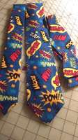 Pop Art Superhero Comic Neckties in bow tie, skinny tie, and standard tie styles, kids or adult sizes