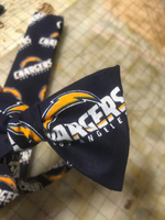 NFL San Diego Chargers Neckties in bow tie, skinny tie, and standard tie styles, kids or adult sizes