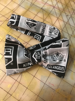 NHL LA Kings Neckties in bow tie, skinny tie, and standard tie styles, kids or adult sizes