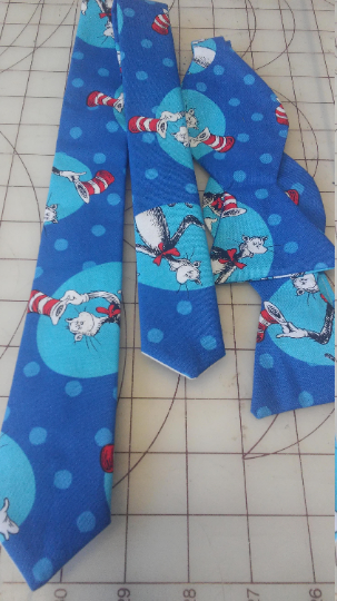 Dr Seuss Cat in the Hat Neckties in bow tie, skinny tie, and standard tie styles, kids or adult sizes