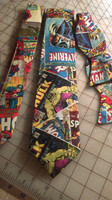 Retro Marvel Comic Avengers Neckties in bow tie, skinny tie, and standard tie styles, kids or adult sizes