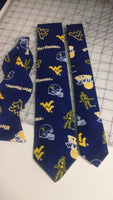 West Virginia University Mountaineers Neckties in bow tie, skinny tie, and standard tie styles, kids or adult sizes