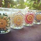 Mini Votive Candles w/ Hand-Painted Henna Designs