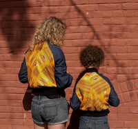 African Kente Cloth Reversible Unisex Bomber Jacket