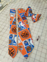 NBA New York Knicks Neckties in bow tie, skinny tie, and standard tie styles, kids or adult sizes