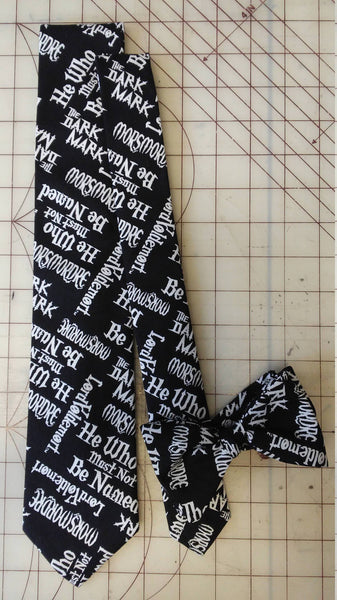 Harry Potter Voldemort Neckties in bow tie, skinny tie, and standard tie styles, kids or adult sizes